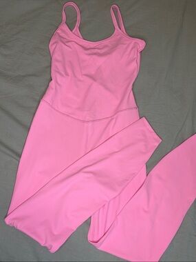 all in motion Pink Ribbed Tank Jumpsuit